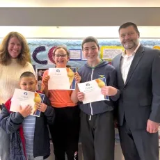 ​Our Middle School students recently explored themes of peace through original poems and artwork, then submitted their work to the 2026 VFP Voices of Peace Poetry Contest.
​
We're excited to say that three students, Quincy, Tiffany, and Xander, were selected to have their poems published in this year's booklet! Next month, they​ will be heading to an awards ceremony, where they'll read their poems alongside other students from across Cape Cod.​ Congratulations! #riverviewschool #poetrycontest