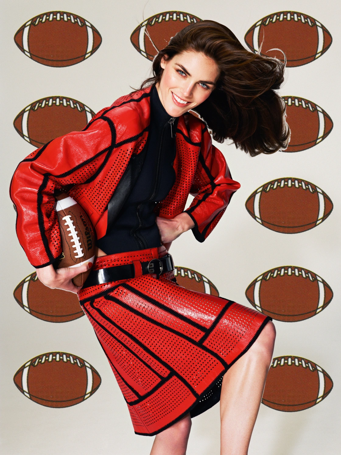Hilary with Footballs (Big) by ROE ETHRIDGE