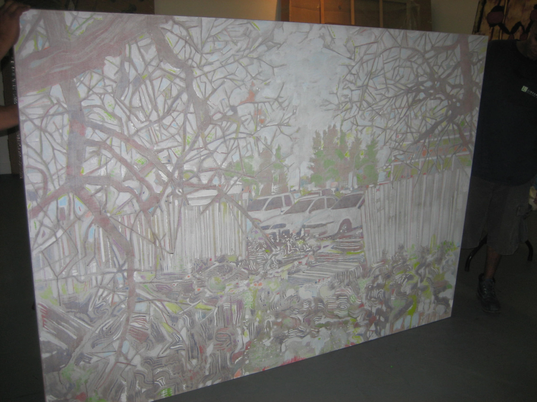 Untitled (Cars with Broken Fence) by David Korty