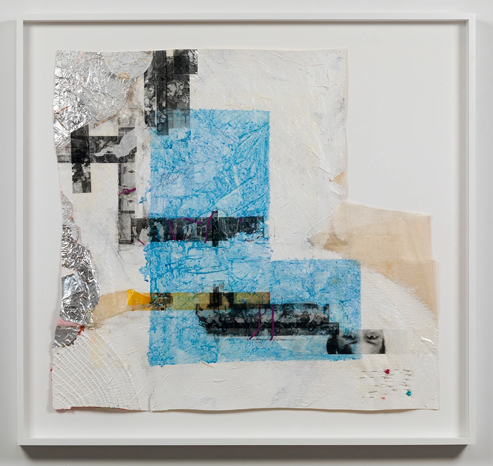 Two Topekas: Blue Shape (Brown v Board of Education) (Boston School Transportation Hearings) by Tomashi Jackson