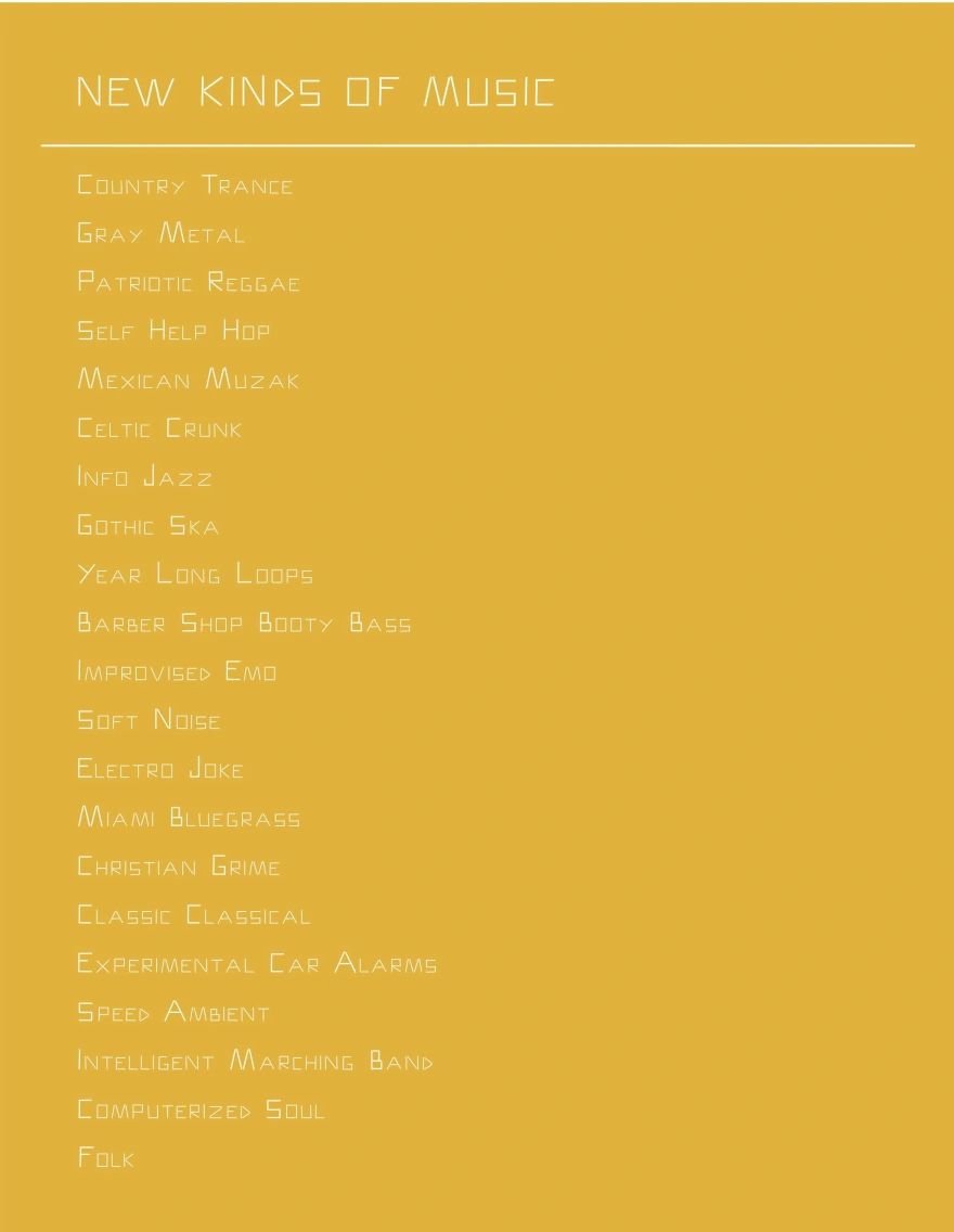 New Kinds of Music by Scott Reeder